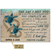 turtle-couple-love-personalized-horizontal-poster