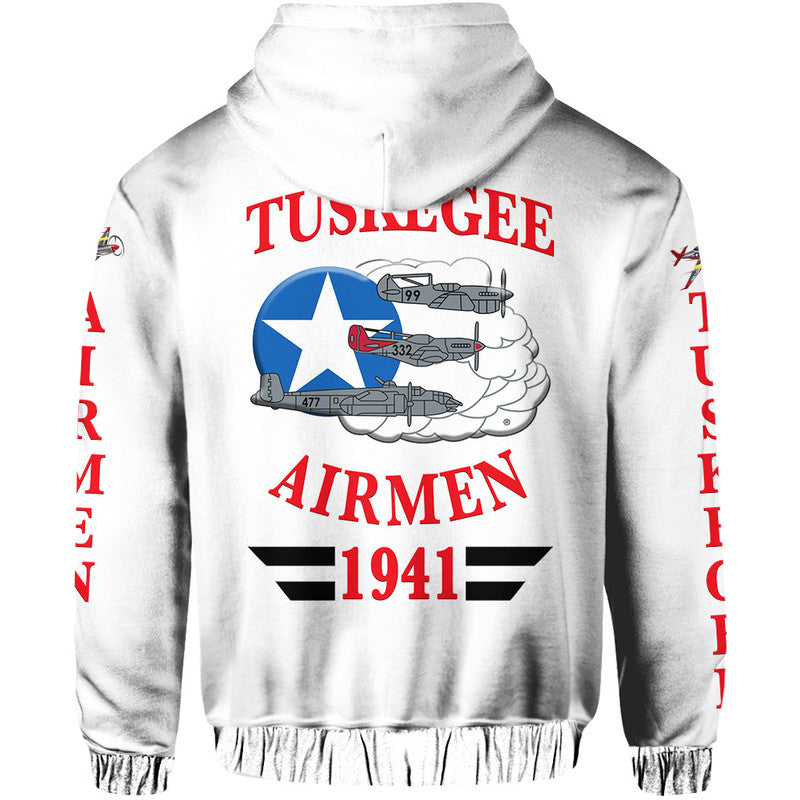 Custom Tuskegee Airmen Hoodie The White Tails Original Style White LT8 - Wonder Print Shop