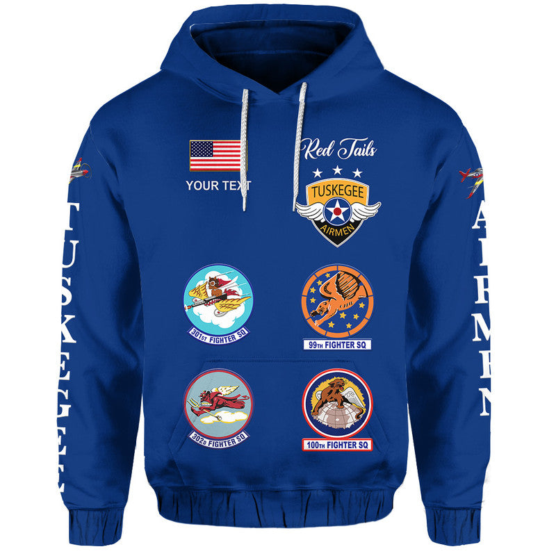 Custom Tuskegee Airmen Hoodie The Blue Tails Simple Style Blue LT8 - Wonder Print Shop