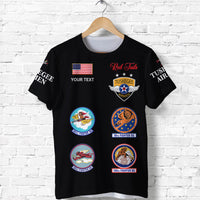 Custom Tuskegee Airmen T Shirt The Red Tails Simple Style Black LT8 - Wonder Print Shop