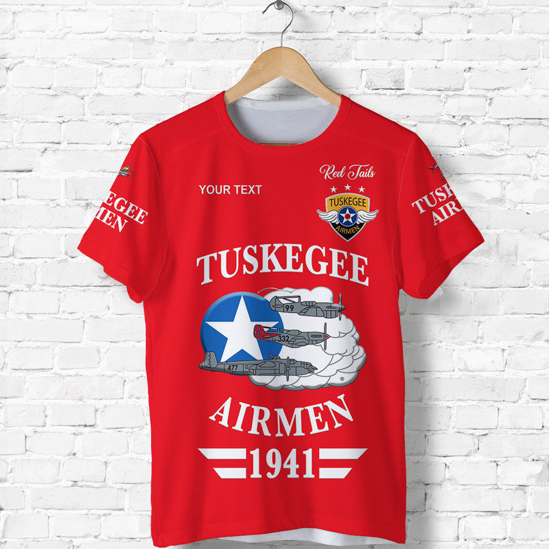 Custom Tuskegee Airmen T Shirt The Red Tails Original Style Red LT8 - Wonder Print Shop