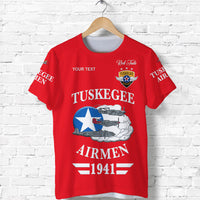 Custom Tuskegee Airmen T Shirt The Red Tails Original Style Red LT8 - Wonder Print Shop