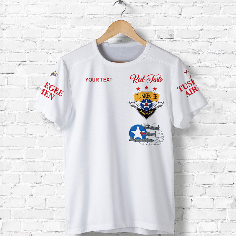 Custom Tuskegee Airmen T Shirt The White Tails Simplified Vibes White LT8 - Wonder Print Shop