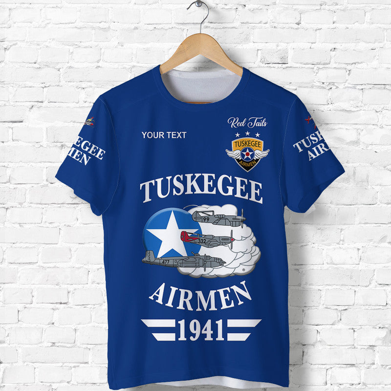 Custom Tuskegee Airmen T Shirt The Blue Tails Original Style Blue LT8 - Wonder Print Shop