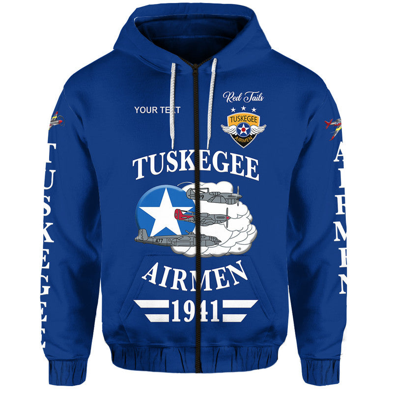 Custom Tuskegee Airmen Hoodie The Blue Tails Original Style Blue LT8 - Wonder Print Shop