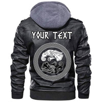 (Custom) Wonder Print Shop - Two Ravens Of The God Odin In Scandinavian Style Leather Jacket RLT12 - Wonder Print Shop