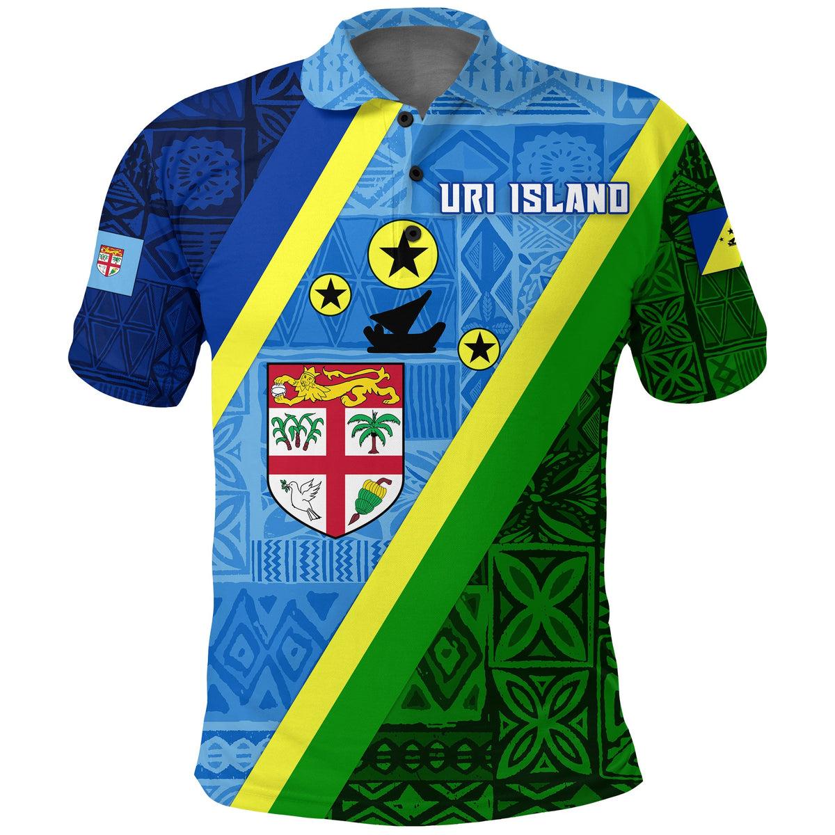 Merry Christmas and Happy New Year 2023 Malampa Vanuatu Fiji Day Polo Shirt Combine Flag Design LT4 - Wonder Print Shop