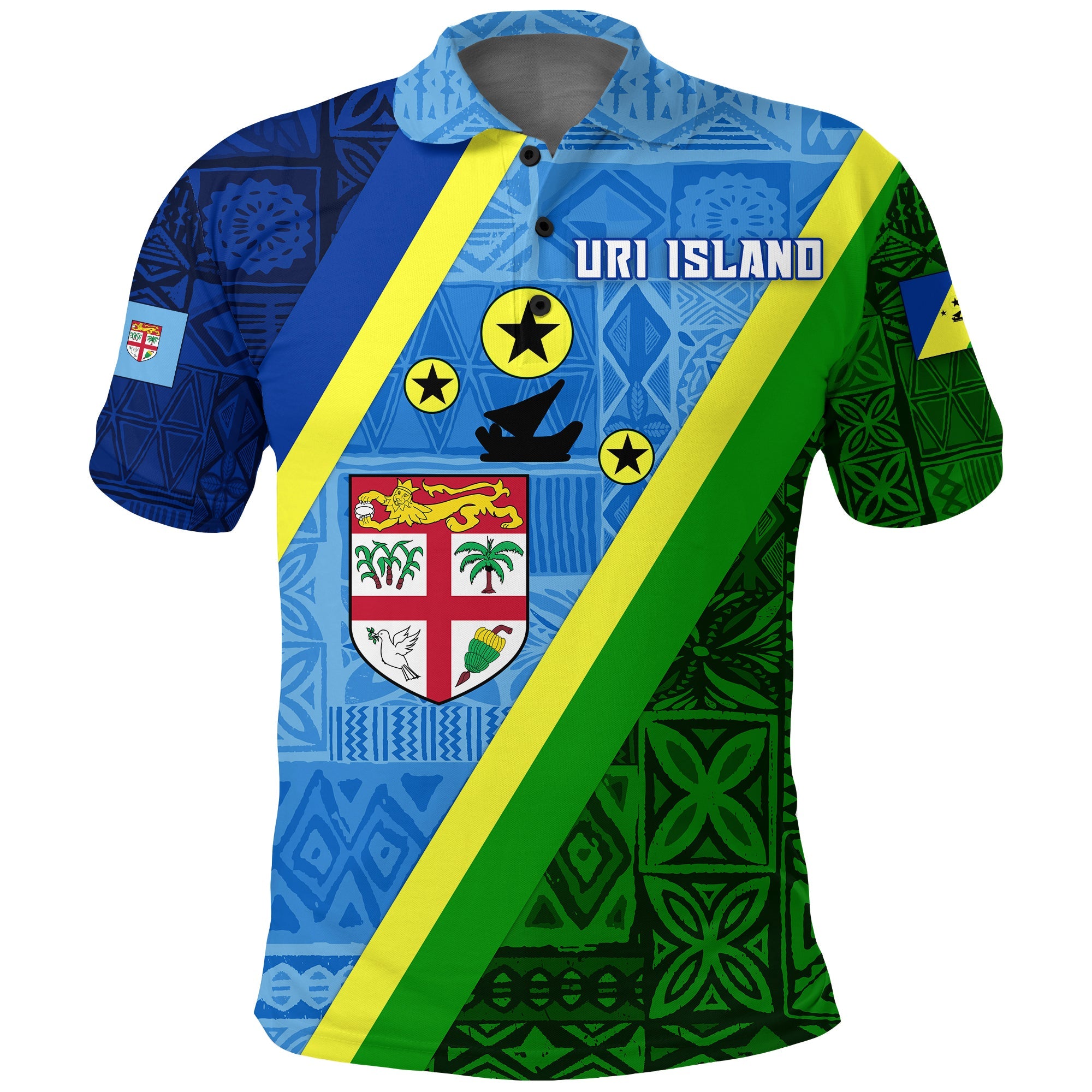 Merry Christmas and Happy New Year 2023 Malampa Vanuatu Fiji Day Polo Shirt Combine Flag Design LT4 - Wonder Print Shop