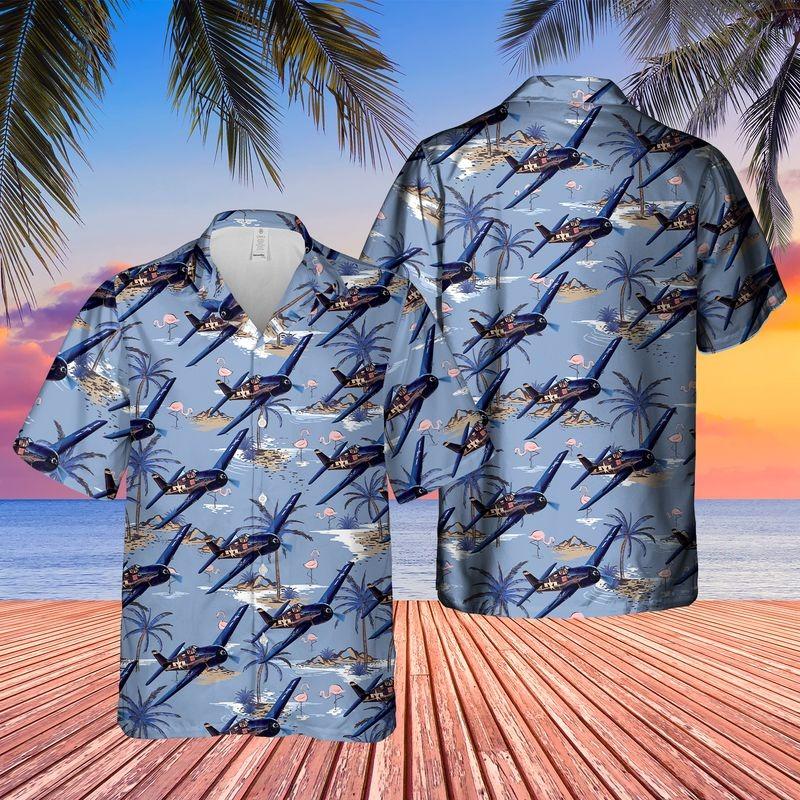 US Navy Grumman Hellcat Hawaiian Shirt - Wonder Print Shop