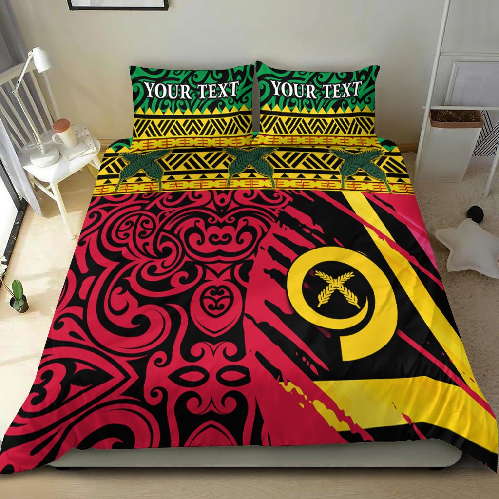 (Custom Personalised) Vanuatu Dreamy Bedding Set Flag and Pattern LT13 - Wonder Print Shop