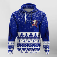 Christmas Scottish Unicorn Hoodie with Thistle Pattern - Wonder Print Shop