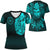 Viking Clothing Viking Odin Raven Tattoo Style Cyan Version V Neck T shirt RLT12 - Wonder Print Shop