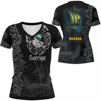 Viking Clothing Viking Drakkar Sweden Warship V Neck T shirt RLT12 - Wonder Print Shop