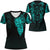 Viking Clothing Viking Compass Vegvisir Tattoo Cyan Version V Neck T shirt RLT12 - Wonder Print Shop