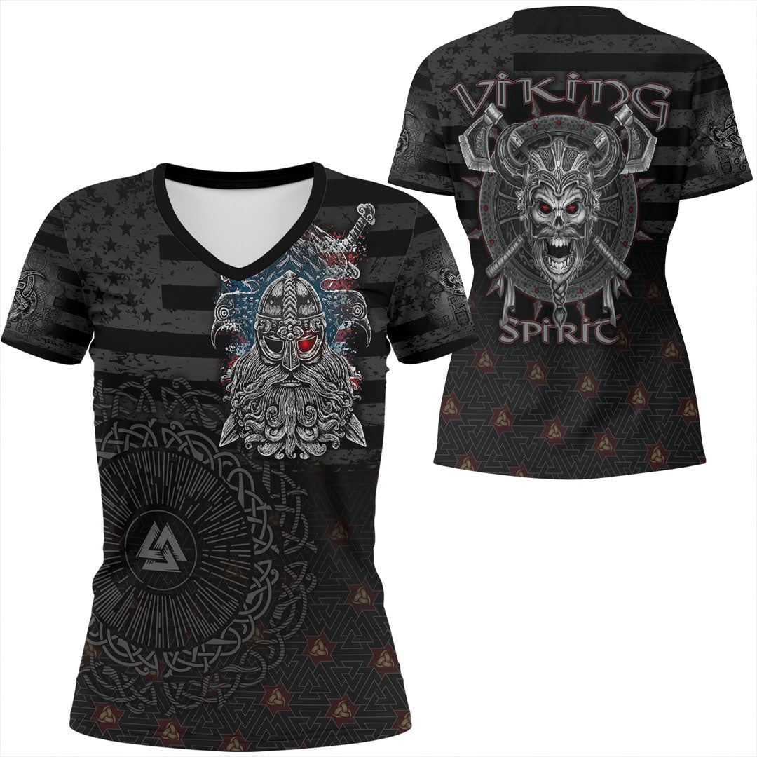 Viking Clothing American Viking The Viking Spirit V Neck T shirt RLT12 - Wonder Print Shop