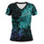 Viking Clothing Viking Odin Tattoo Cyan Version V Neck T shirt RLT12 - Wonder Print Shop