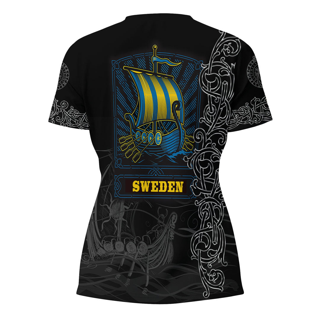 Viking Clothing Viking Drakkar Sweden Warship V Neck T shirt RLT12 - Wonder Print Shop