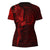 Viking Clothing Vegvisir With Raven Viking Compass V Neck T shirt Red Version RLT12 - Wonder Print Shop