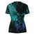 Viking Clothing Viking Odin Tattoo Cyan Version V Neck T shirt RLT12 - Wonder Print Shop