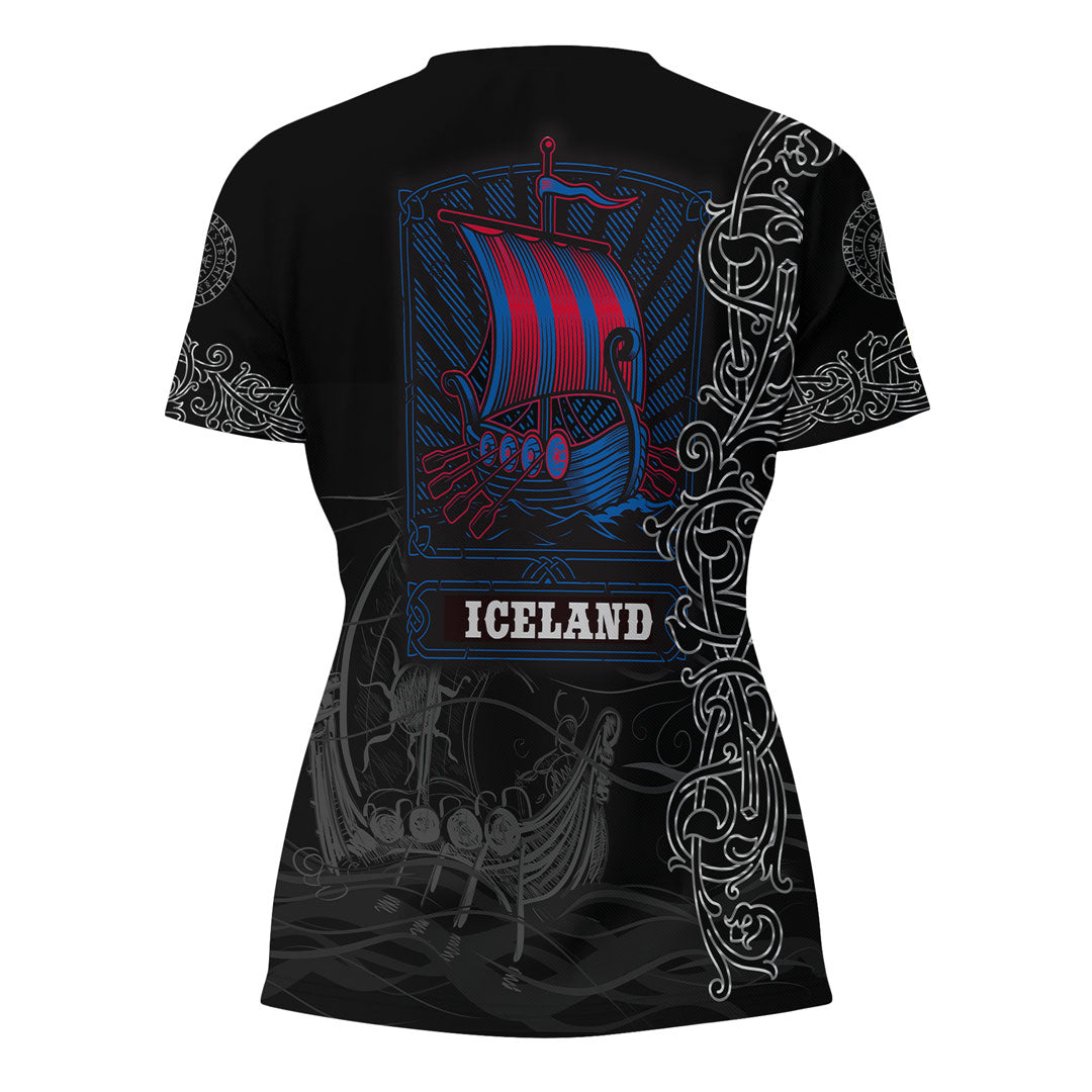 Viking Clothing Viking Drakkar Iceland Warship V Neck T shirt RLT12 - Wonder Print Shop