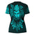 Viking Clothing Viking Odin Raven Tattoo Style Cyan Version V Neck T shirt RLT12 - Wonder Print Shop