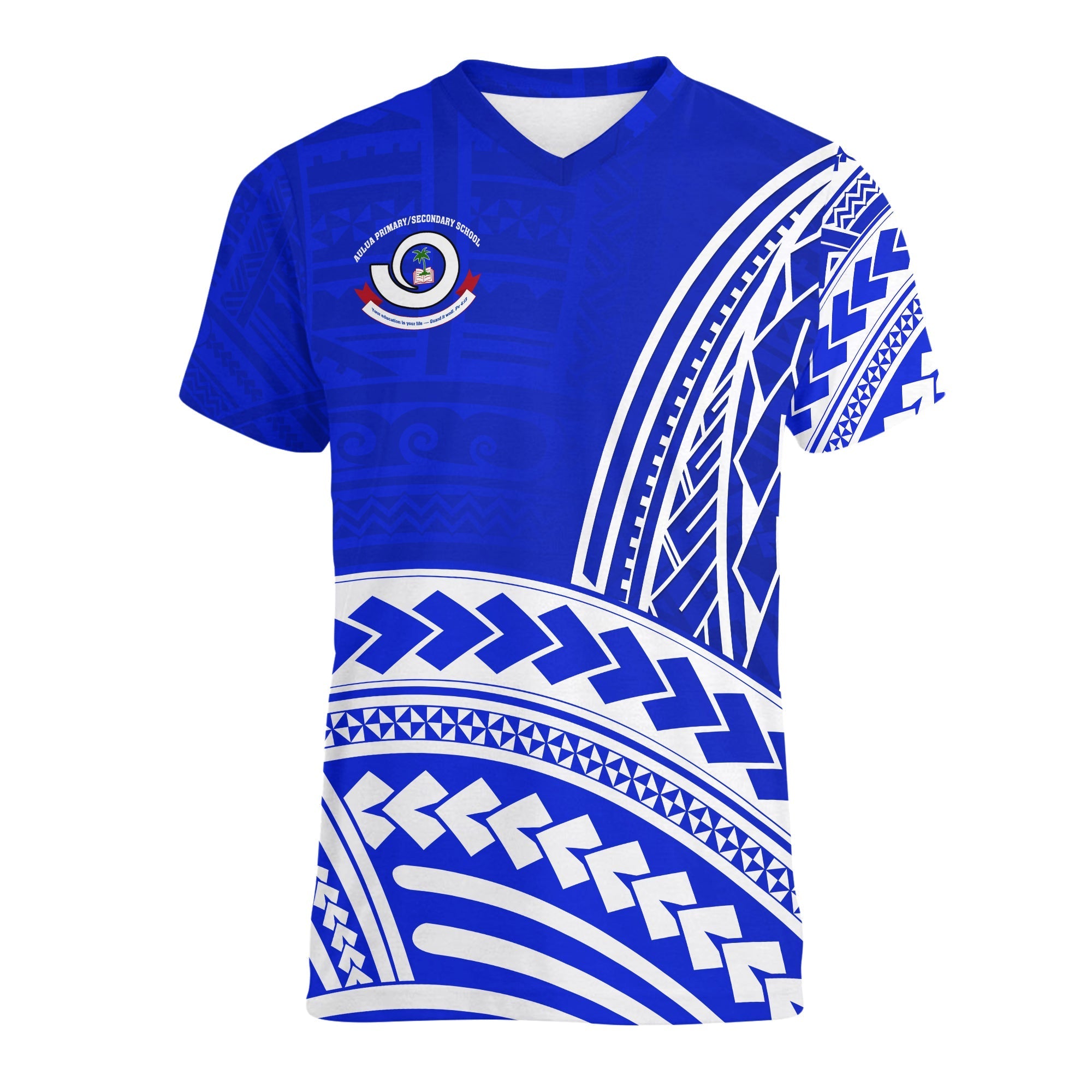 Aulua Primary/Secondary School V neck T Shirt LT13 - Wonder Print Shop