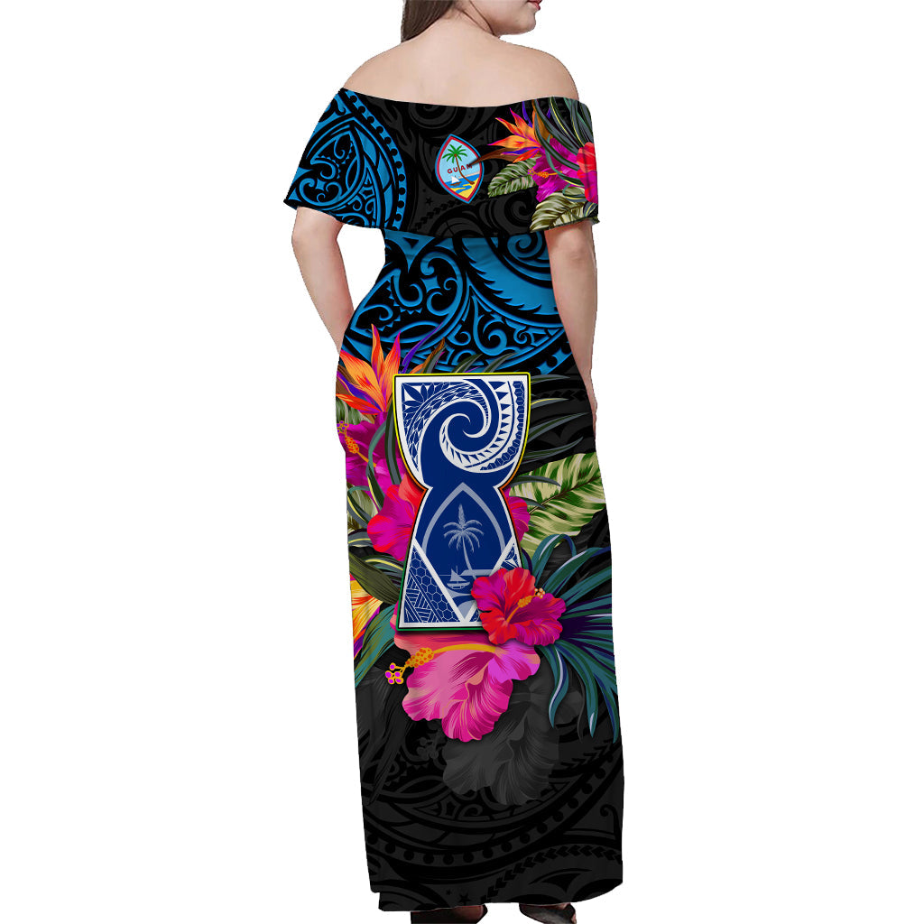 guam-off-shoulder-long-dress-alluring-polynesia-and-tropical-flowers