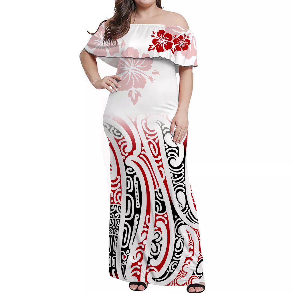 new-zealand-off-shoulder-long-dress-maori-with-hibiscus