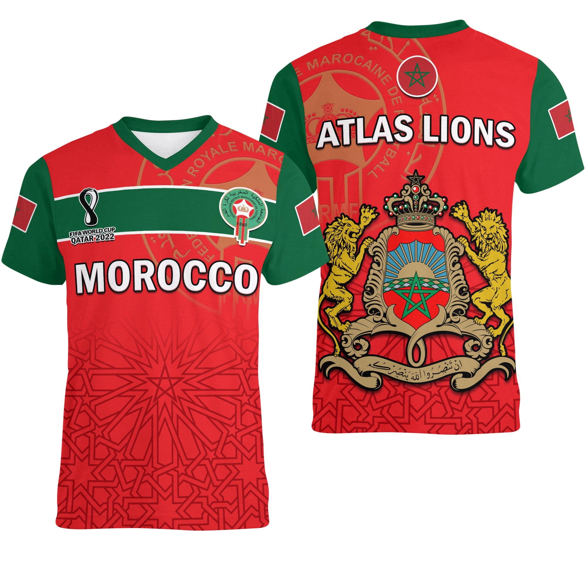 morocco-football-v-neck-t-shirt-atlas-lions-red-world-cup-2022