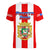 Puerto Rico V-Neck T Shirt Coat Of Arms Mix Flag - Wonder Print Shop