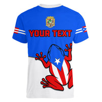 (Custom Personalised) Puerto Rico V-Neck T Shirt Coqui Frog Simple Style - Wonder Print Shop