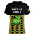Jamaica Football V Neck T Shirt Reggae Girlz 2023 Cup Of Nations Ver.01 - Wonder Print Shop