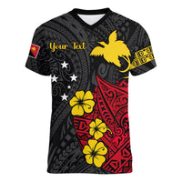 Custom Papua New Guinea Anniversary V Neck T Shirt 47th Independence Day Since 1975 LT13 - Wonder Print Shop