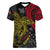 Custom Text and Number Papua New Guinea V Neck T Shirt Raggiana Birds Of Paradise Happy 47th Independence Day LT13 - Wonder Print Shop