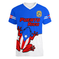 (Custom Personalised) Puerto Rico V-Neck T Shirt Coqui Frog Simple Style - Wonder Print Shop