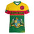 (Custom Personalised) Dominica V-Neck T Shirt Dominican Coat Of Arms With Map - Wonder Print Shop