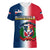 Dominican Republic V-Neck T Shirt Dominicana Coat Of Arms Gradient Style - Wonder Print Shop