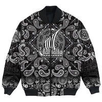 Viking Bomber Jacket ValhallScandinavian Drakkar with Bandana Paisley Style RLT12 - Wonder Print Shop
