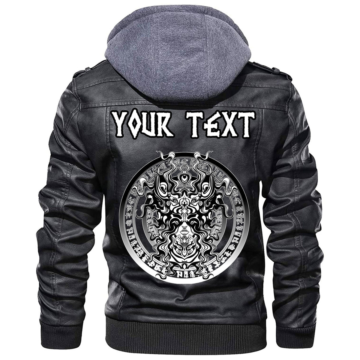 (Custom) Wonder Print Shop - Valkyrie In Beautiful Helmet Leather Jacket RLT12 - Wonder Print Shop