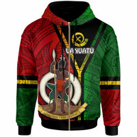 Vanuatu Hoodie Custom Vanuatu Flag Style Hoodie LT10 - Wonder Print Shop