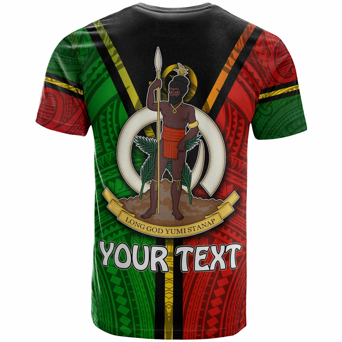 Vanuatu T Shirt Custom Vanuatu Flag Style T Shirt LT10 - Wonder Print Shop
