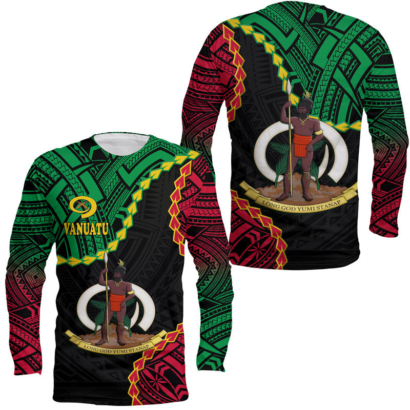Vanuatu Long Sleeve Shirt Basic Coat Of Arms - Wonder Print Shop