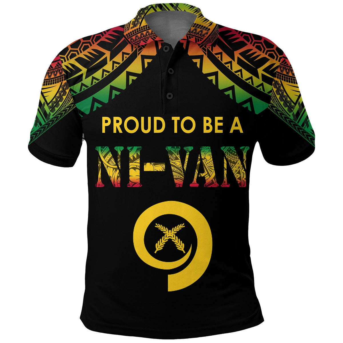 Vanuatu Proud To Be A Ni Van Polynesian Pattern Polo Shirt - Wonder Print Shop
