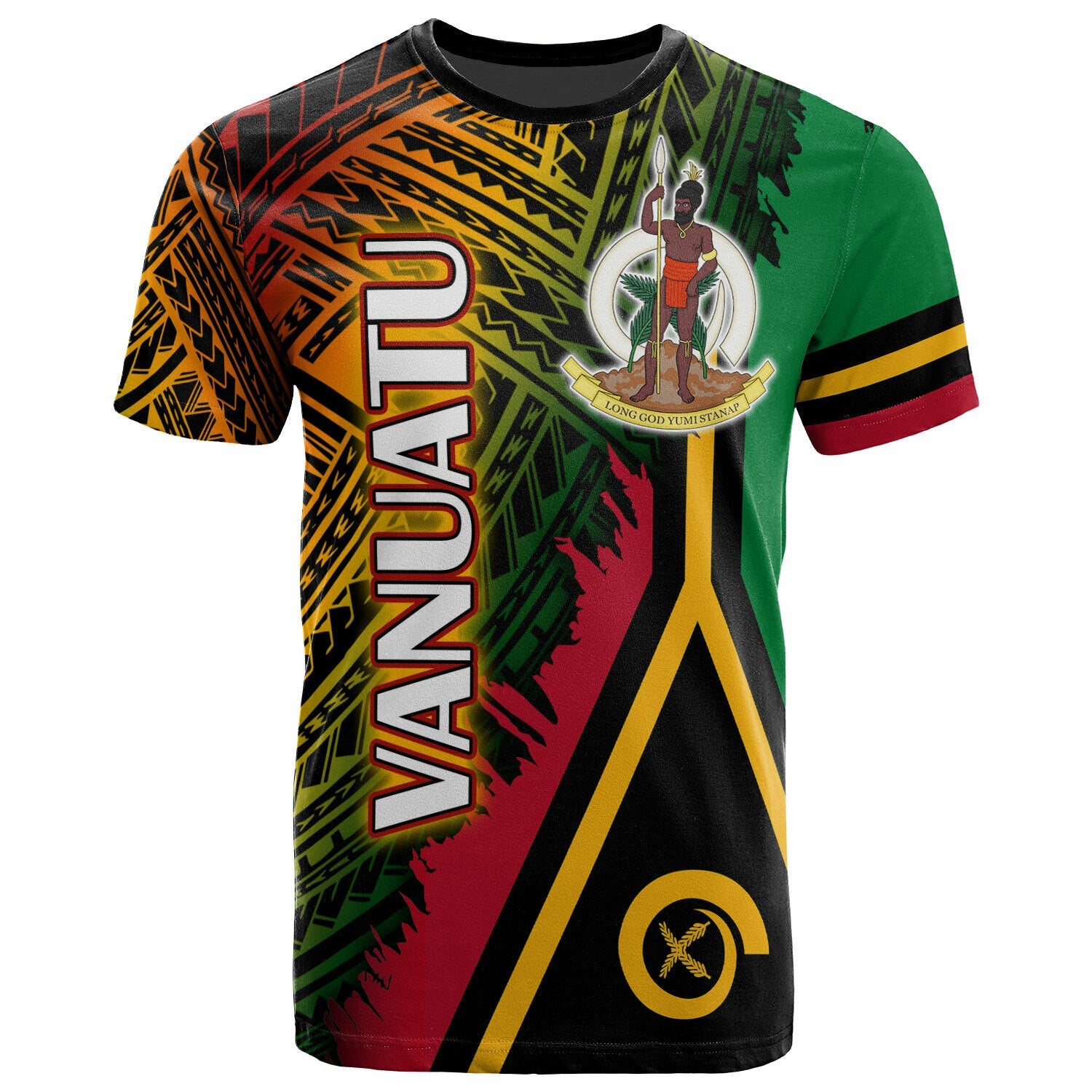 Vanuatu T Shirt Custom Polynesian Grunge Texture Style T Shirt LT10 - Wonder Print Shop