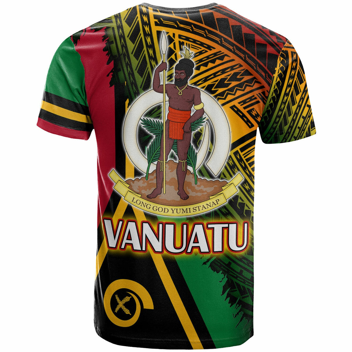 Vanuatu T Shirt Custom Polynesian Grunge Texture Style T Shirt LT10 - Wonder Print Shop