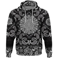 Viking Hoodie Vegvisir Magic with Bandana Paisley Style RLT12 - Wonder Print Shop
