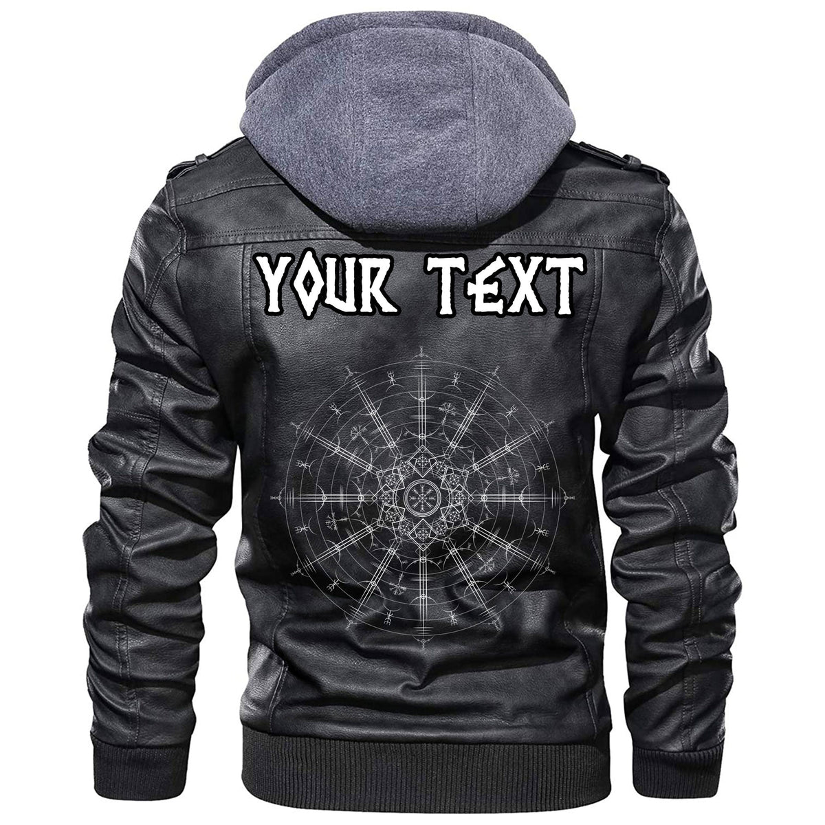 (Custom) Wonder Print Shop - Vegvisir Magic Leather Jacket RLT12 - Wonder Print Shop