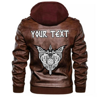 (Custom) Wonder Print Shop - Vegvisir Tattoo Leather Jacket RLT12 - Wonder Print Shop