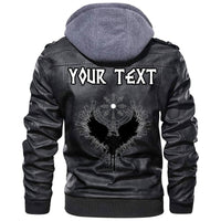 (Custom) Wonder Print Shop - Vegvisir and Wings Leather Jacket RLT12 - Wonder Print Shop