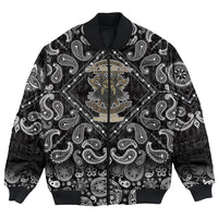 Viking Bomber Jacket Veteran Warrior Pride No Mercy with Bandana Paisley Style RLT12 - Wonder Print Shop